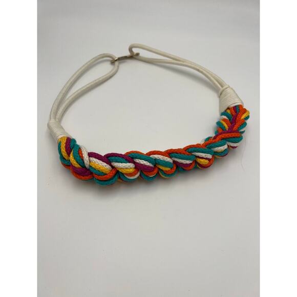 Rainbow White Rope Belt Hook Closure - Picture 1 of 4